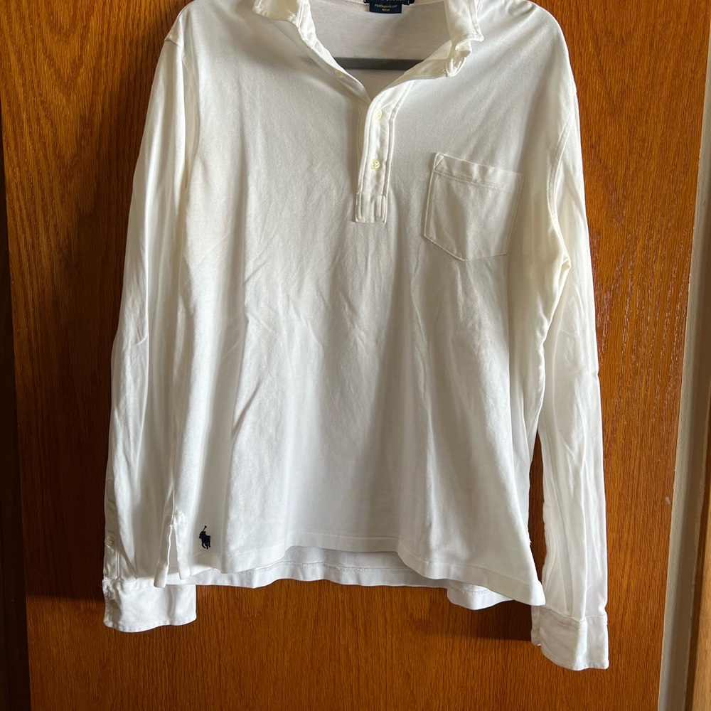Men’s Polo Ralph Lauren White Long Sleeve Shirt